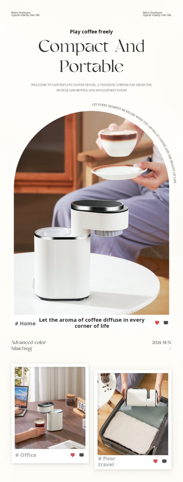 Mini portable coffee maker MT-CM02