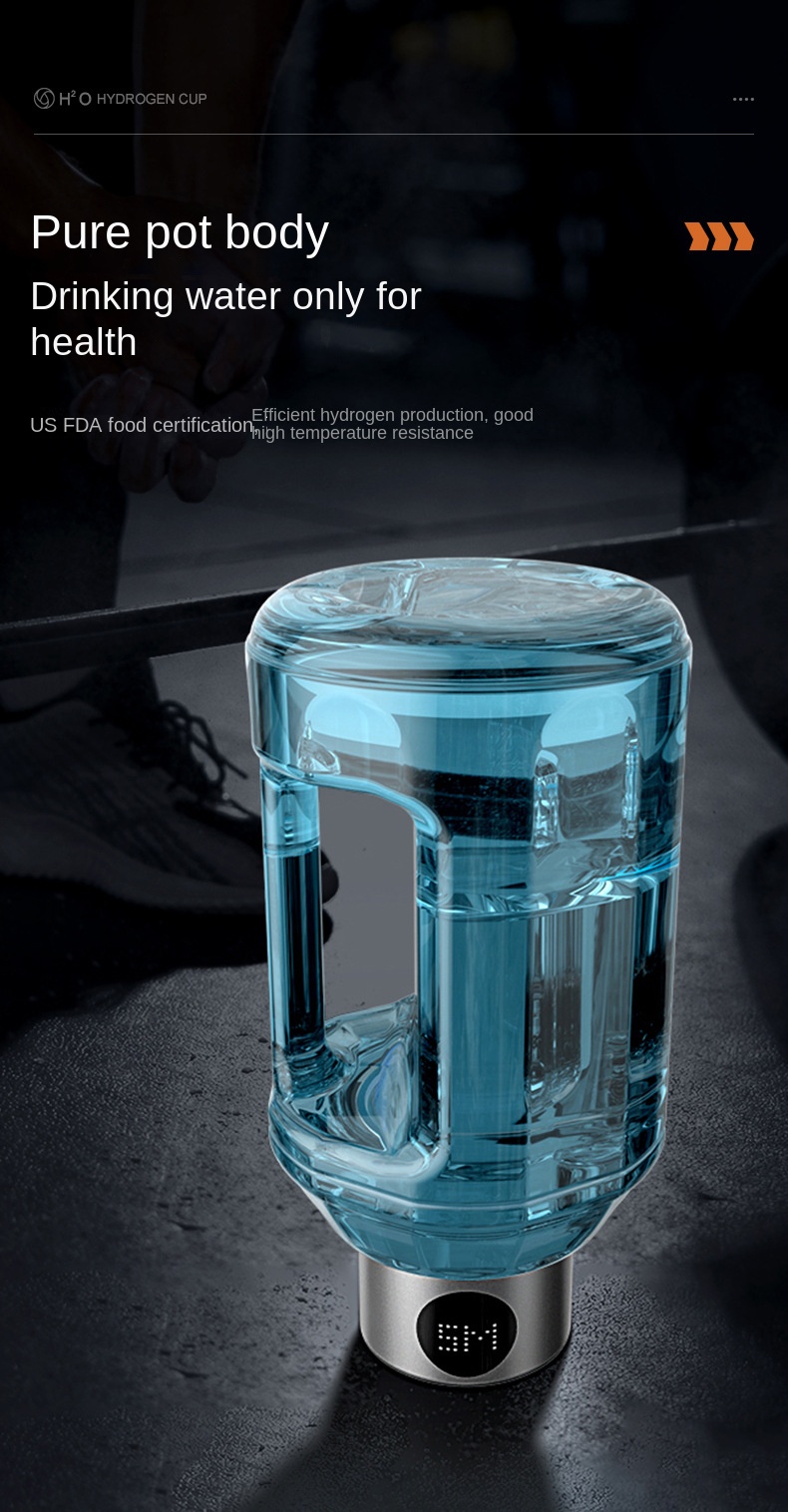 MT-H1500B hydrogen water generator kettle for sports Tritan body with handle
