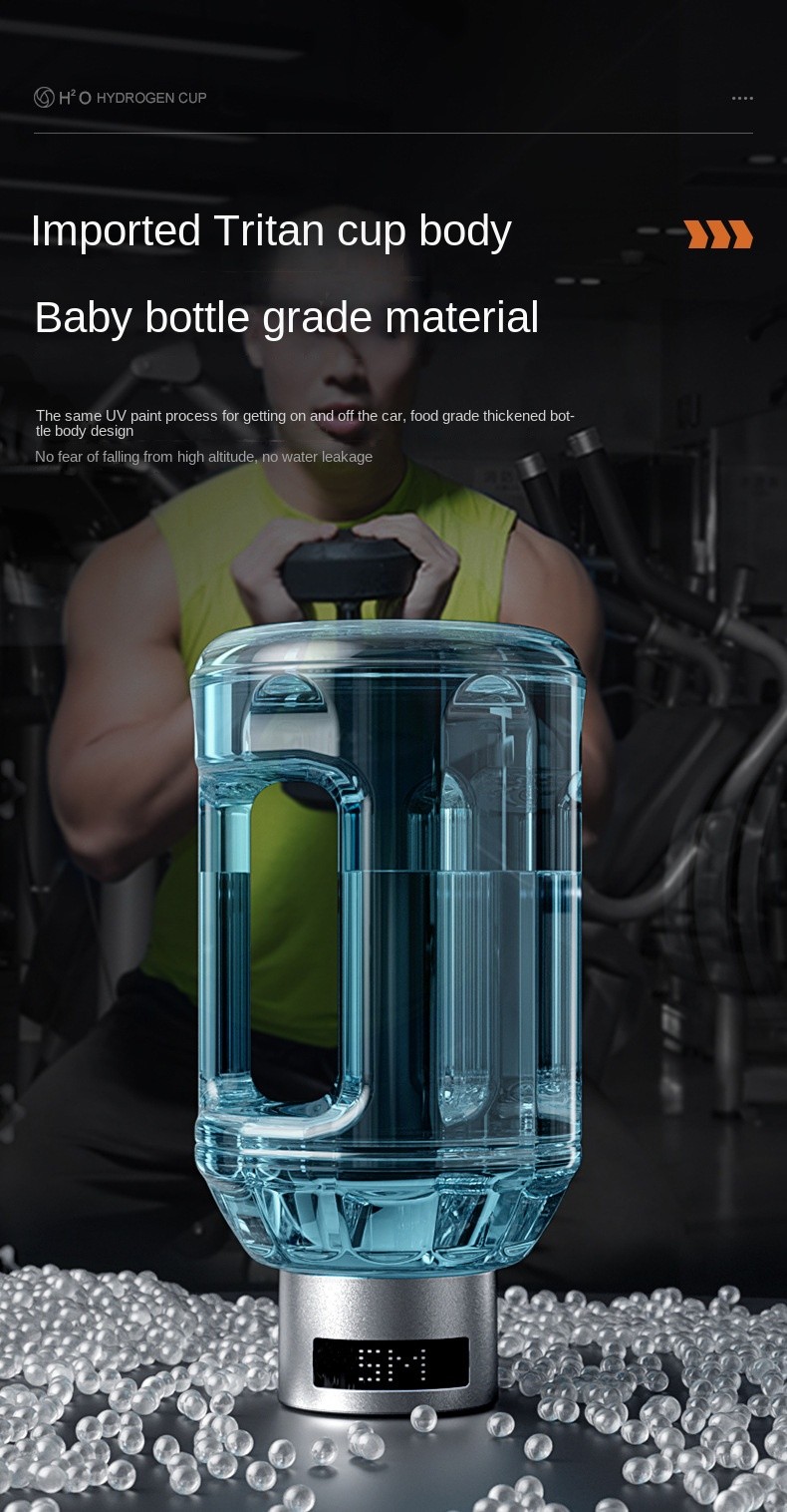 MT-H1500A High hydrogen concentration  hydrogen water generator kettle for sports Tritan body with handle