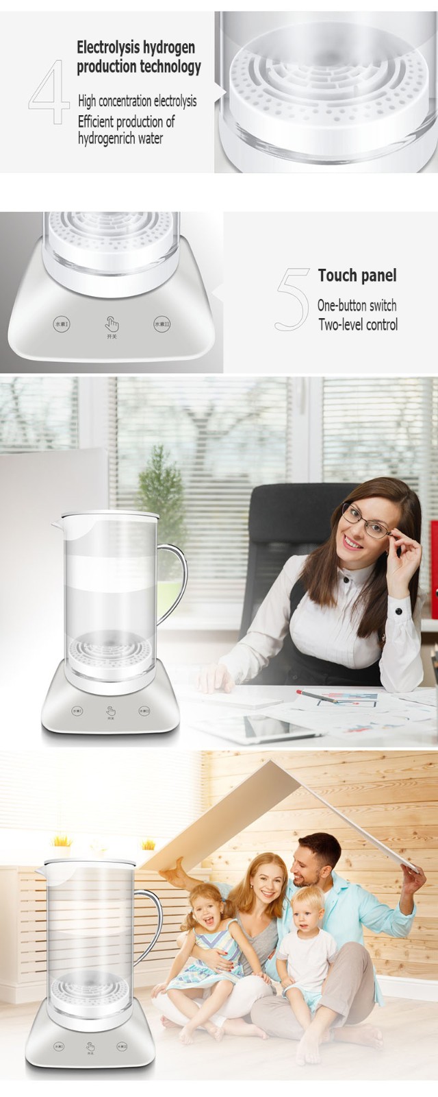 hydrogen water making kettle MT-HK01