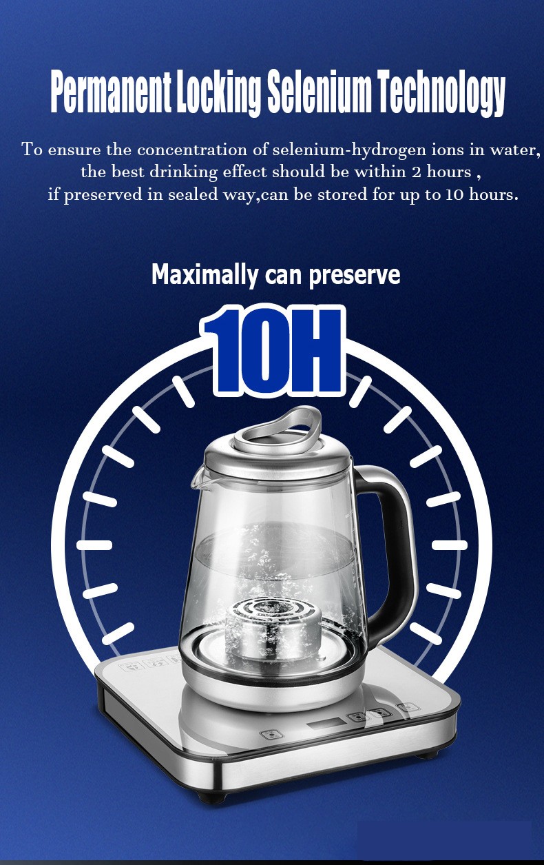 Selenium rich hydrogen water making kettle MT-HK02