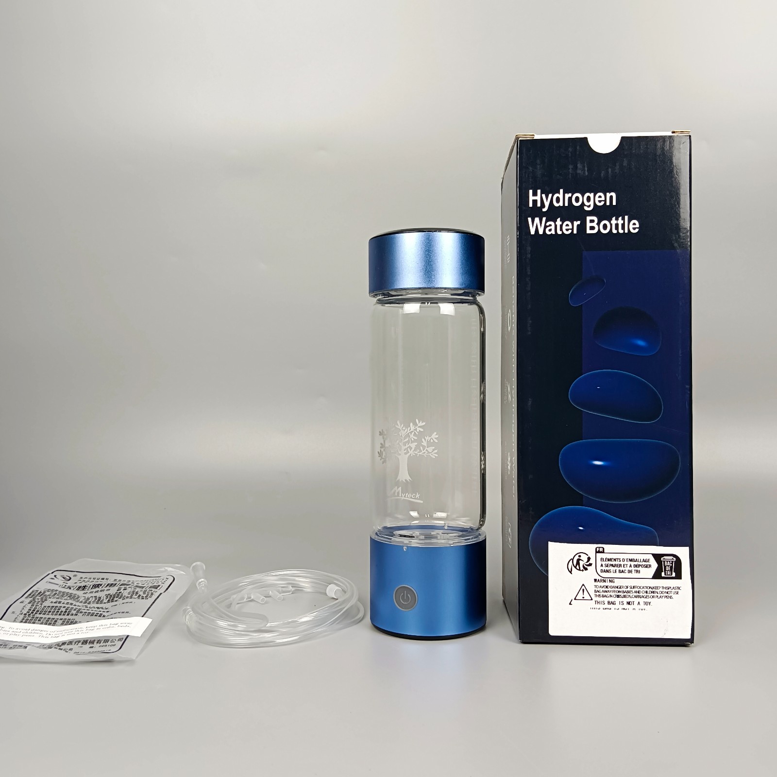 MT-H267C gold/black/red/blue/purple/steel hydrogen water generator bottle