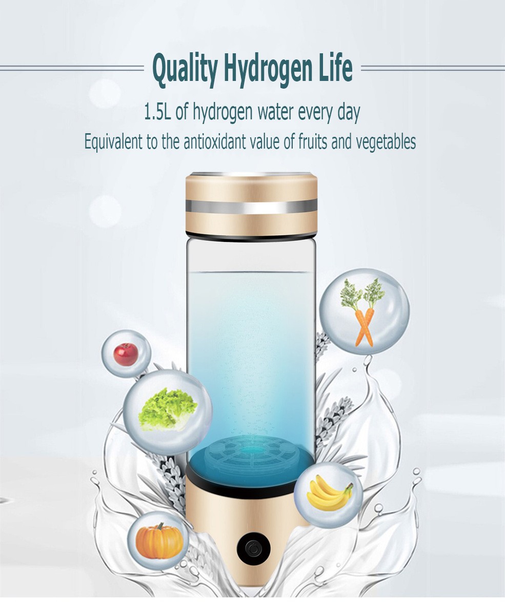 MT-H266C gold color hydrogen water generator bottle