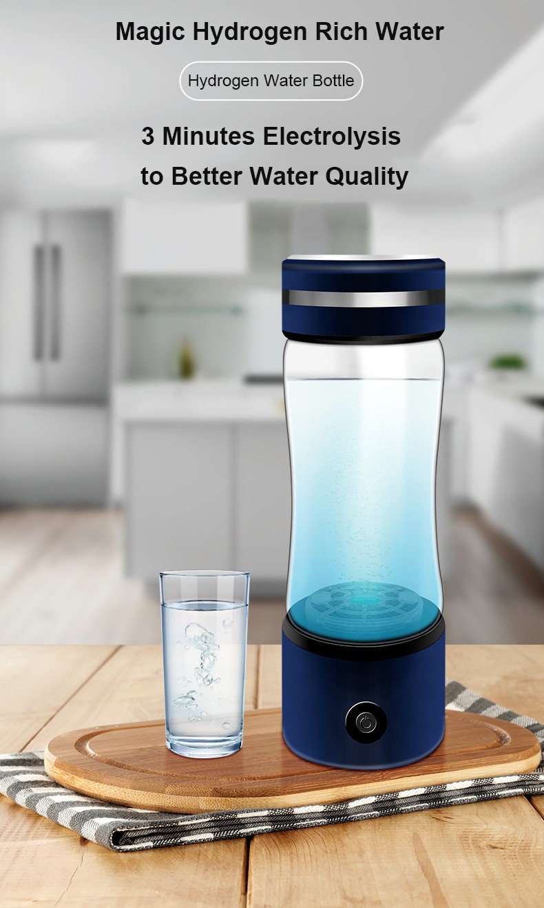 MT-H266D blue /silver grey hydrogen water generator bottle
