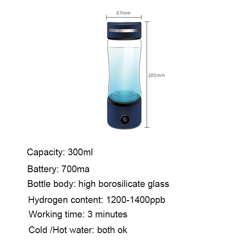 MT-H266D blue /silver grey hydrogen water generator bottle