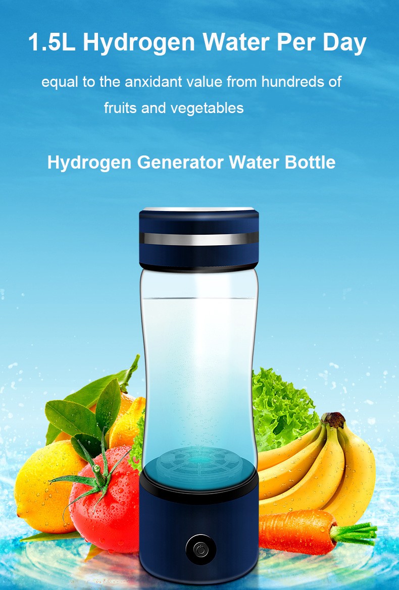 MT-H266D blue /silver grey hydrogen water generator bottle
