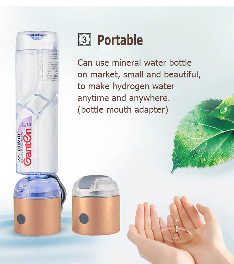 MT-H222 brown hydrogen water generator bottle