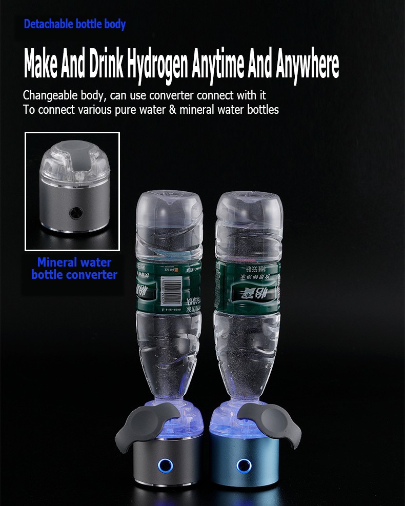 MT-H225A blue/grey hydrogen water generator bottle