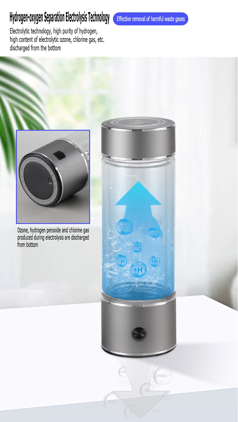 MT-H225A blue/grey hydrogen water generator bottle