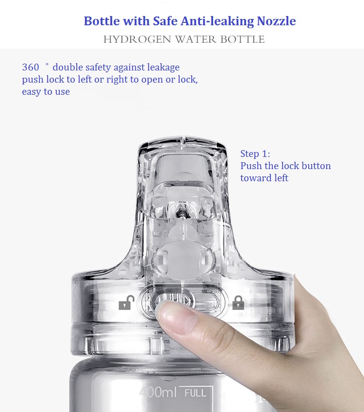 MT-H400 Sports People Health Care Star 400 Hydrogen rich water making bottle