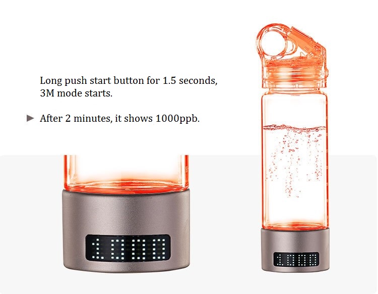 MT-H400 Sports People Health Care Star 400 Hydrogen rich water making bottle