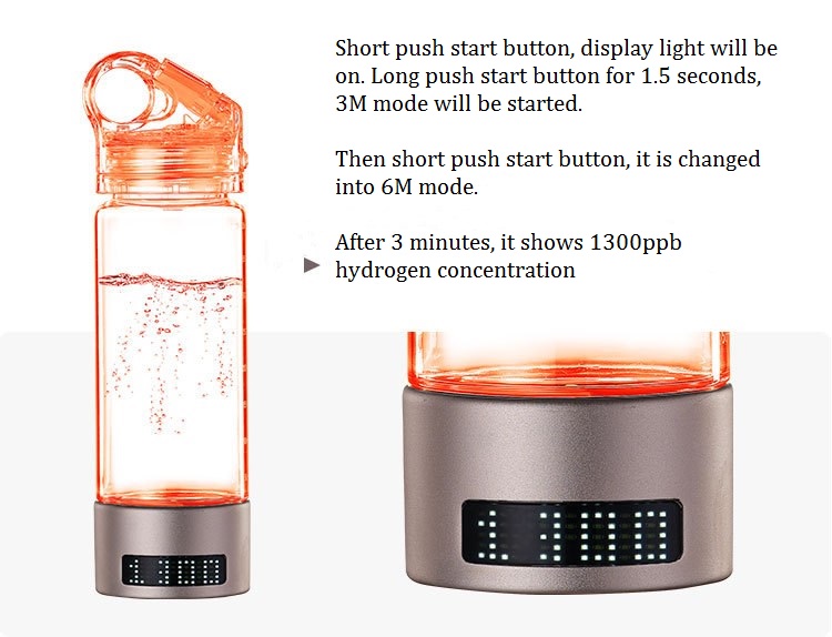 MT-H400 Sports People Health Care Star 400 Hydrogen rich water making bottle