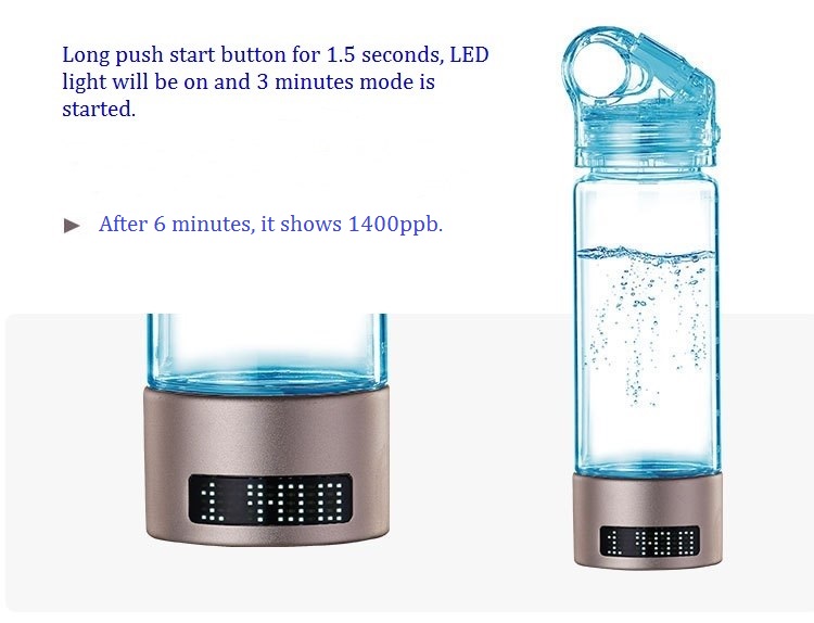 MT-H400 Sports People Health Care Star 400 Hydrogen rich water making bottle