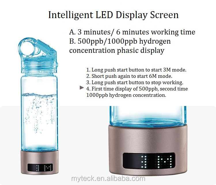 MT-H400B Sports People Health Care Star 400 Hydrogen rich water making bottle