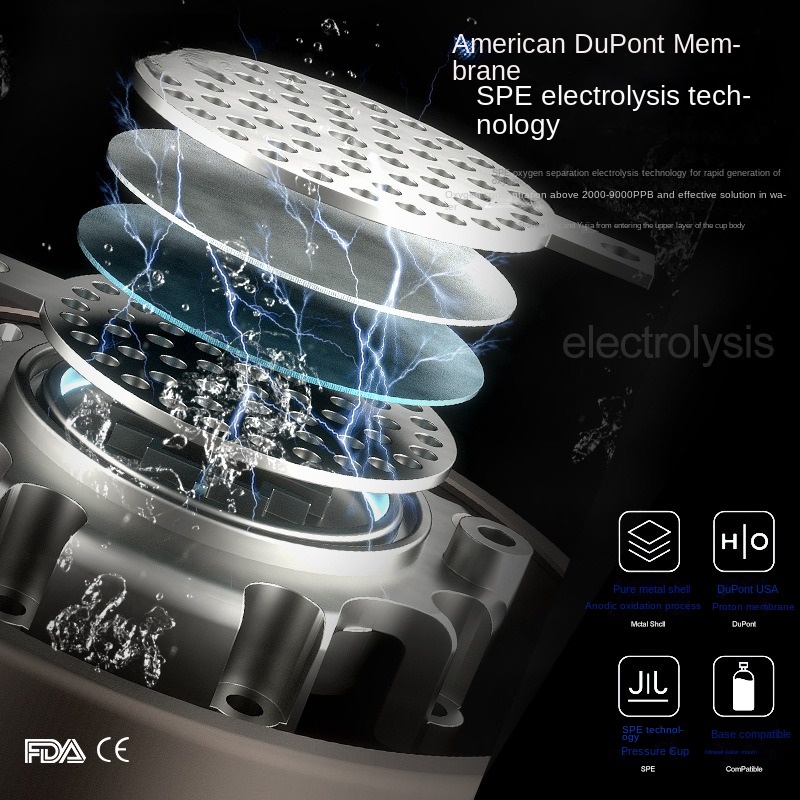 MT-H9000C Navy cap high hydrogen concentration  hydrogen water generator  champane Champagne gold, silver