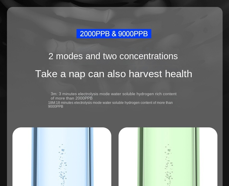 MT-H9000C Navy cap high hydrogen concentration  hydrogen water generator  champane Champagne gold, silver