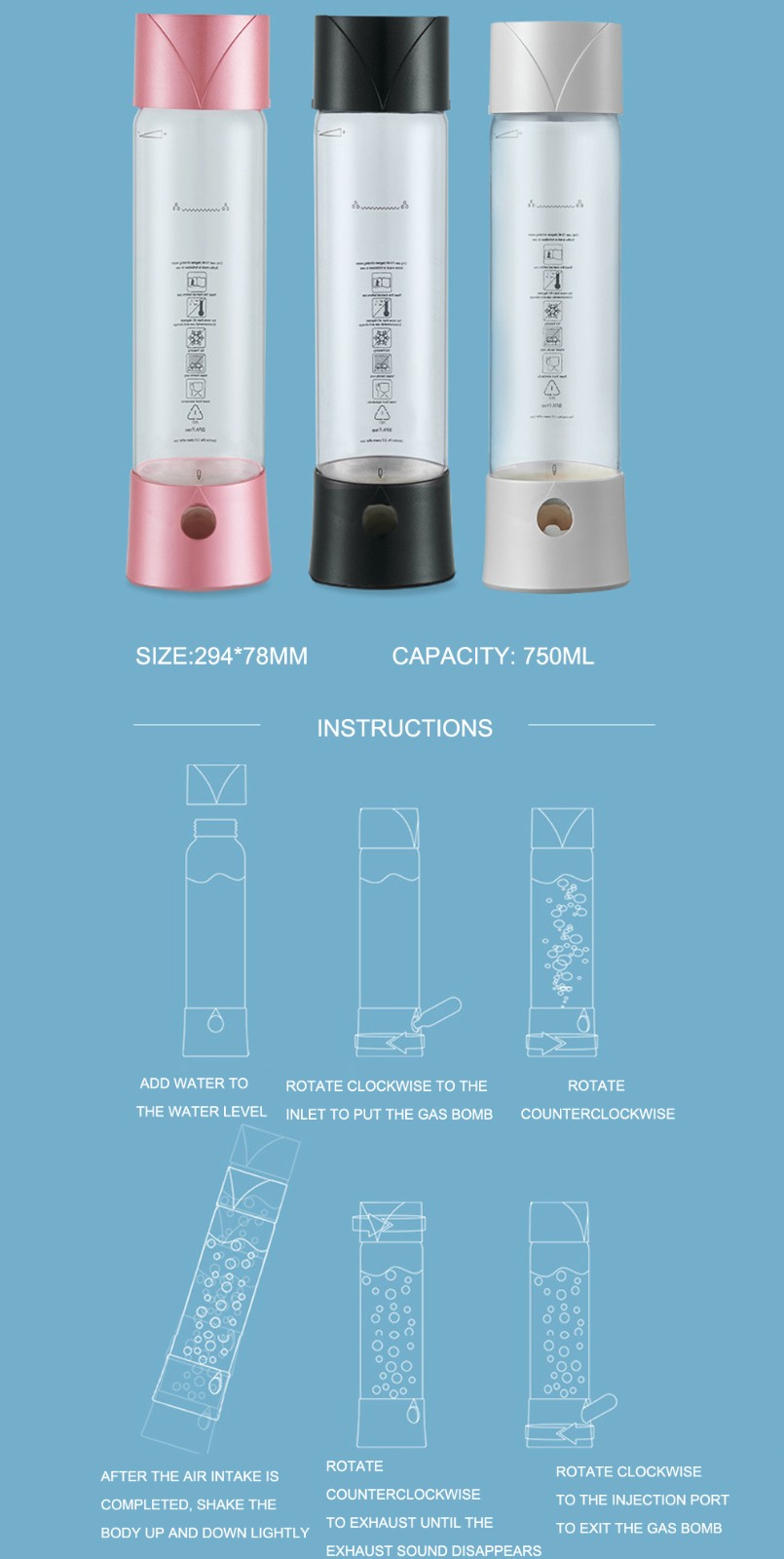 Manual soda water maker for home use MT-SW01B
