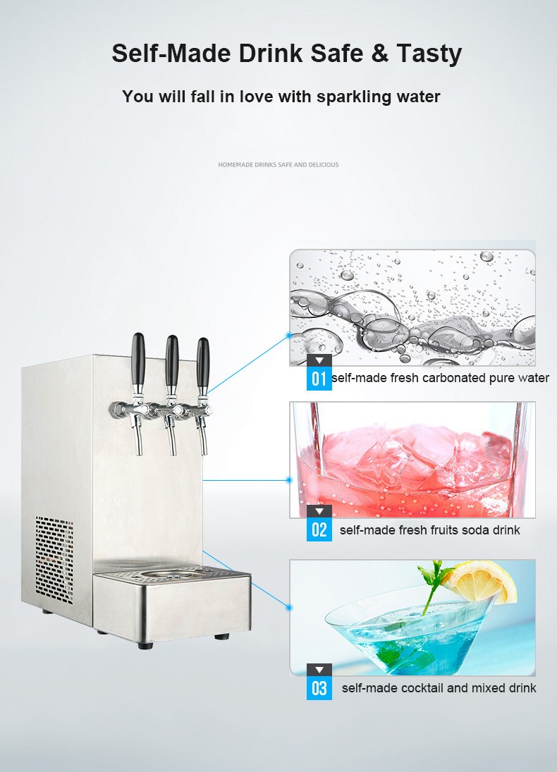 Commercial soda water maker for stores MT-SW06 3 faucets