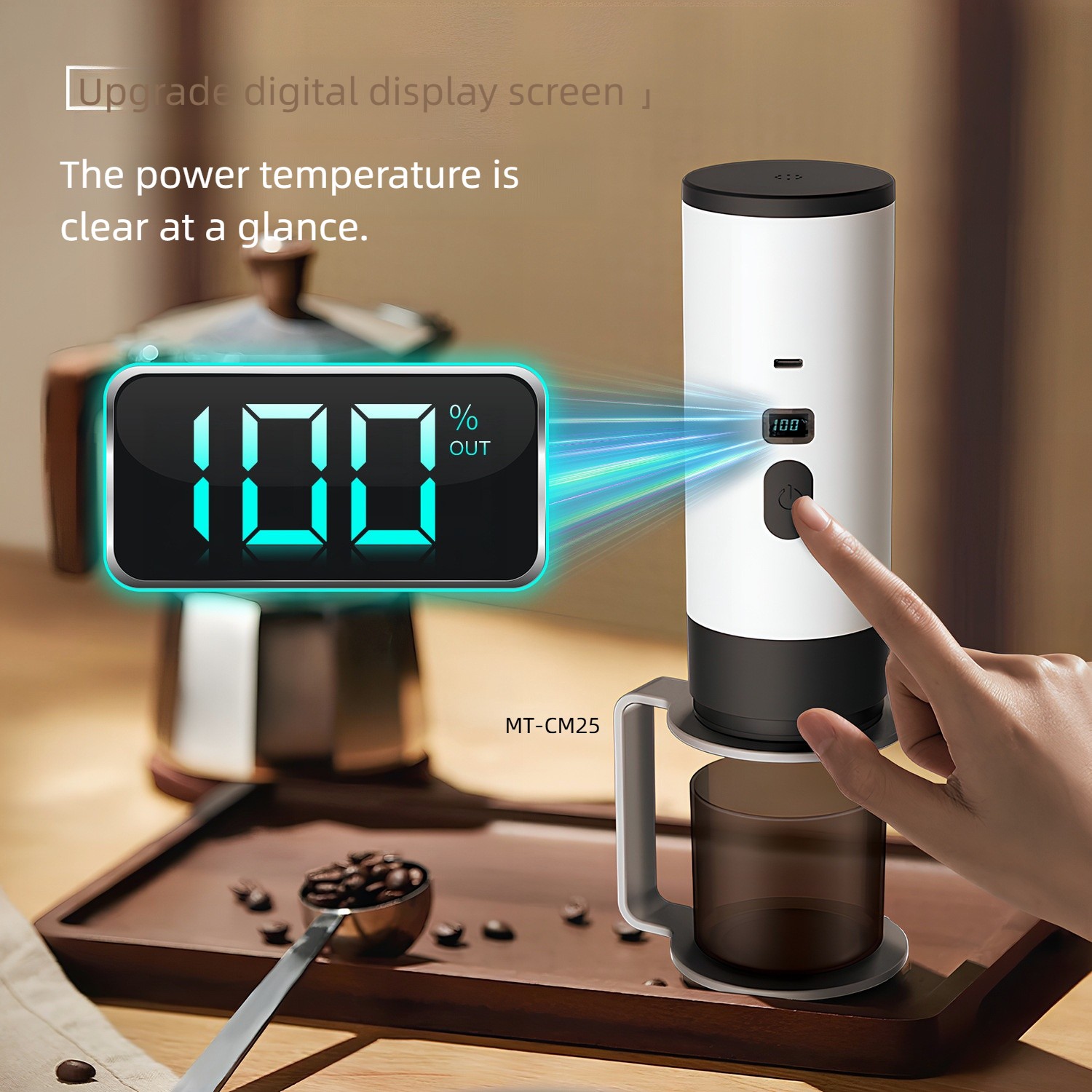 Capsule coffee maker MT-CM25B with stand and flannelette bag