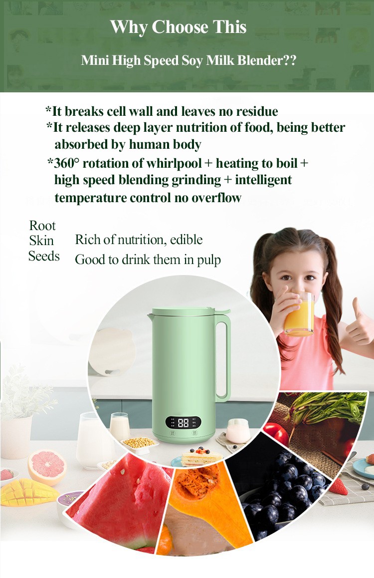 Home use multi-functional smoothie juice soybeen blender with heating MT-SBM01