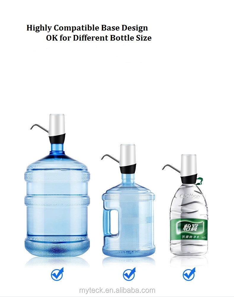 White bottled water pump dispenser  MTWD-01 (white/black base)