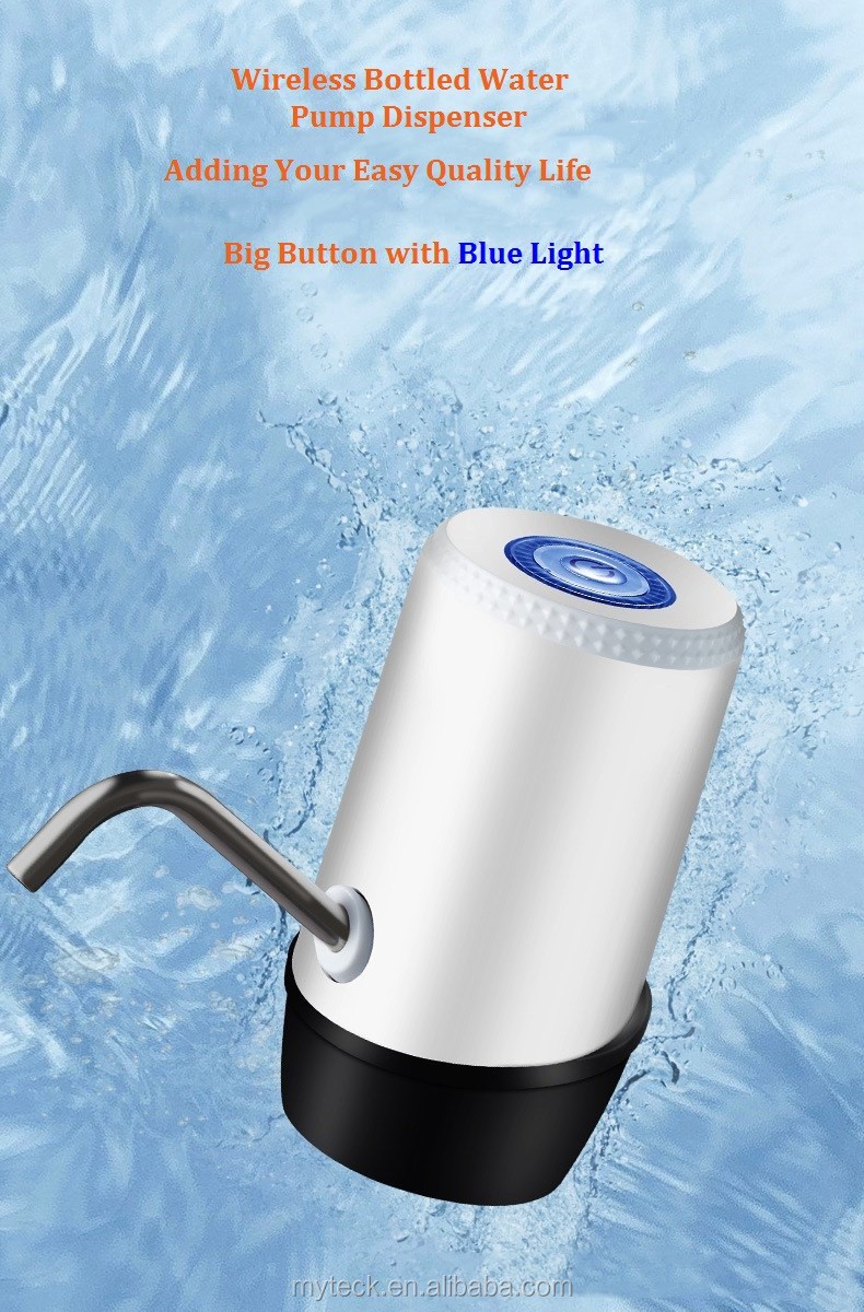 White bottled water pump dispenser  MTWD-01 (white/black base)