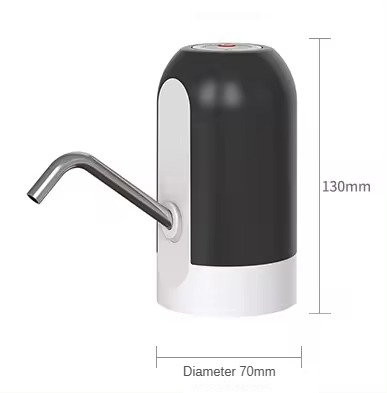 White bottled water pump dispenser  MTWD-01B (white/black base)