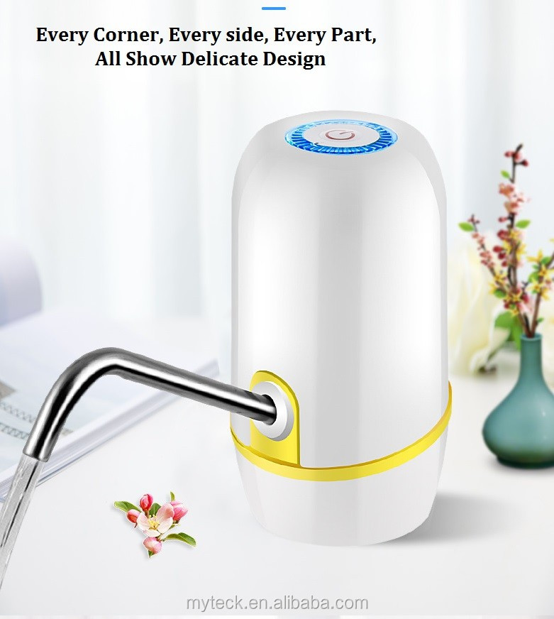 White/black bottled water pump dispenser oblong top MTWD-02 (white/black body)
