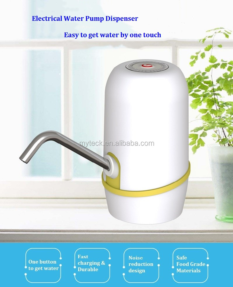 White/black bottled water pump dispenser oblong top MTWD-02 (white/black body)