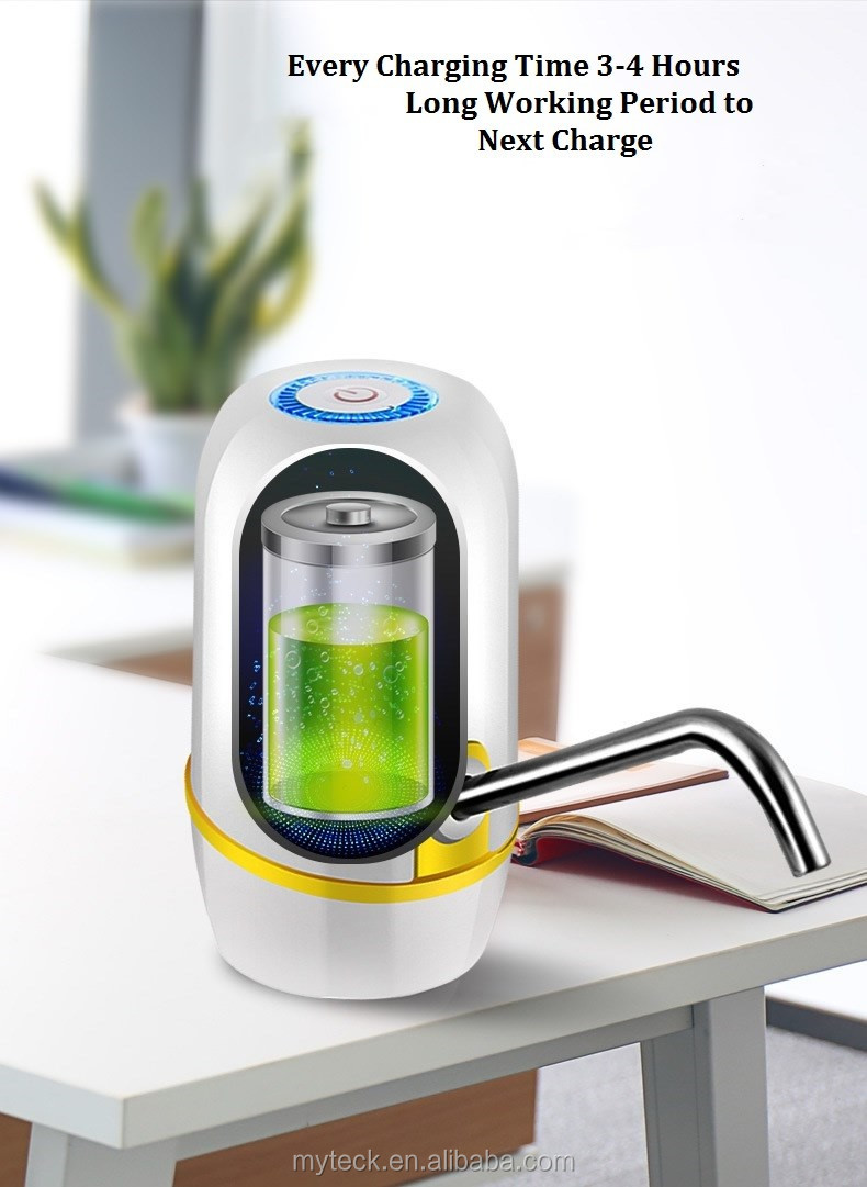 White/black bottled water pump dispenser oblong top MTWD-02 (white/black body)