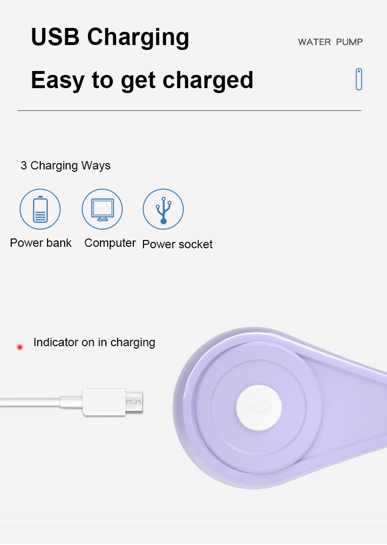 Water pump dispenser MTWD-09 (white and purple)