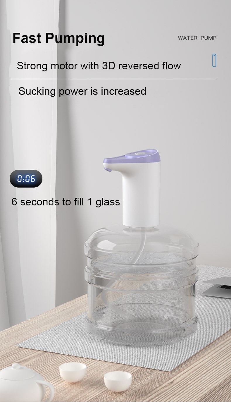 Water pump dispenser MTWD-09 (white and purple)