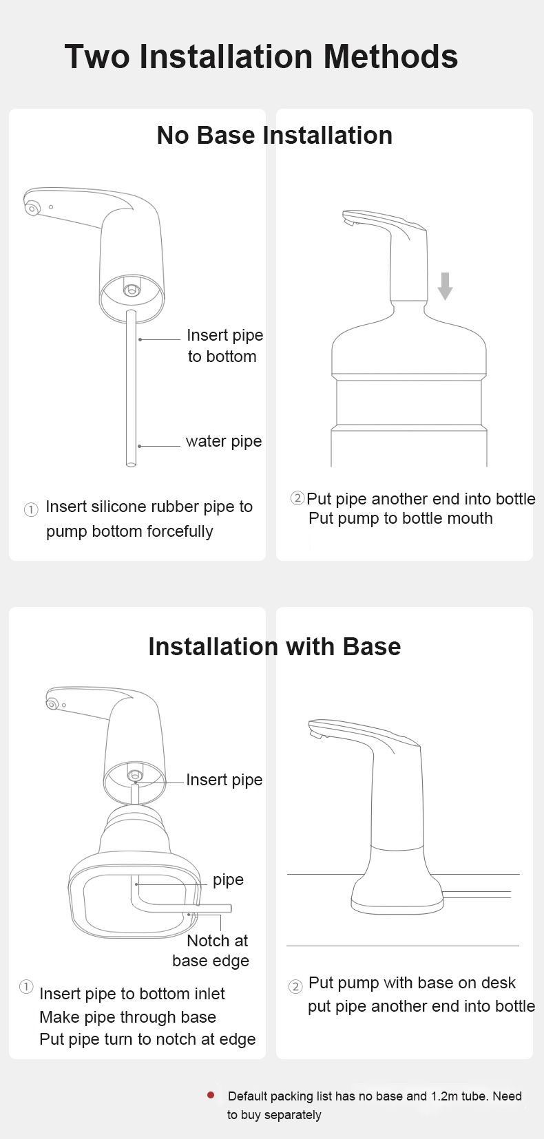 Water pump dispenser MTWD-11 (white square base)