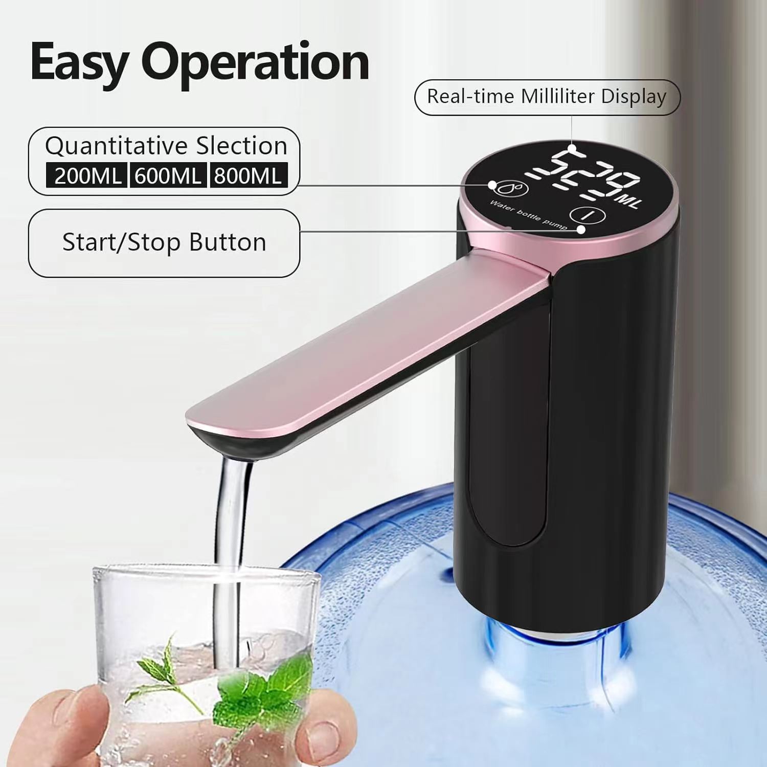 Water pump dispenser MTWD-12 (white base intelligent foldable)