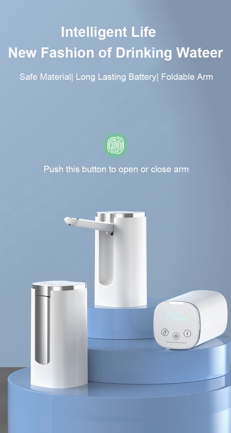 Water pump dispenser MTWD-12 (white base intelligent foldable)