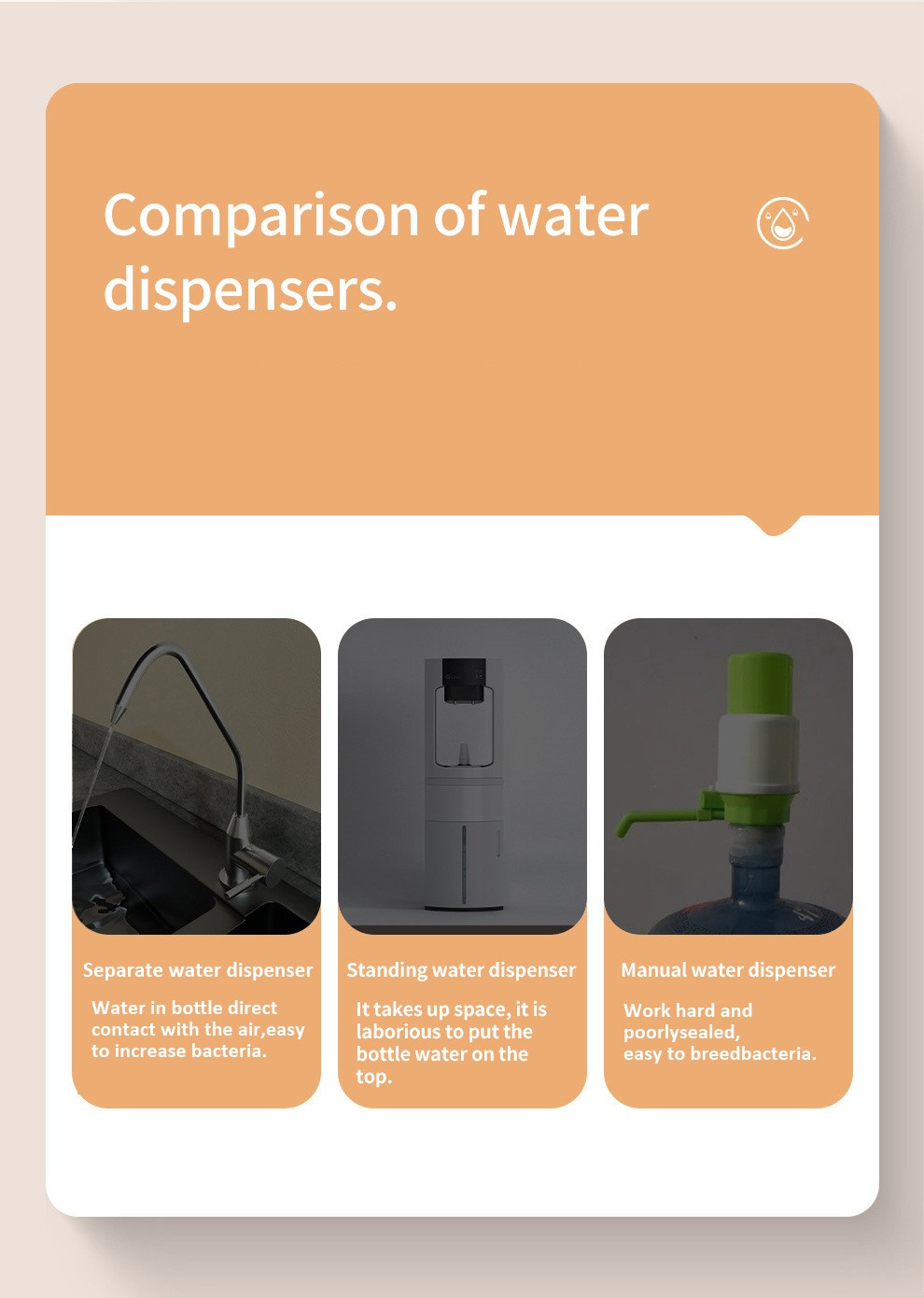 Water pump dispenser MTWD-14 (white/black color)