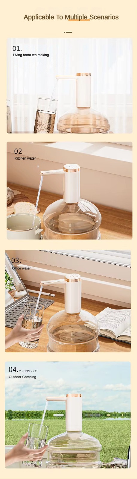 Water pump dispenser MTWD-15 (white/black)