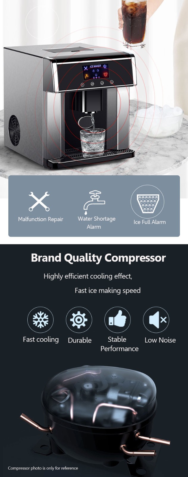 Water dispenser with ice maker MTWD-ICE03 Water dispenser with ice maker MTWD-ICE03