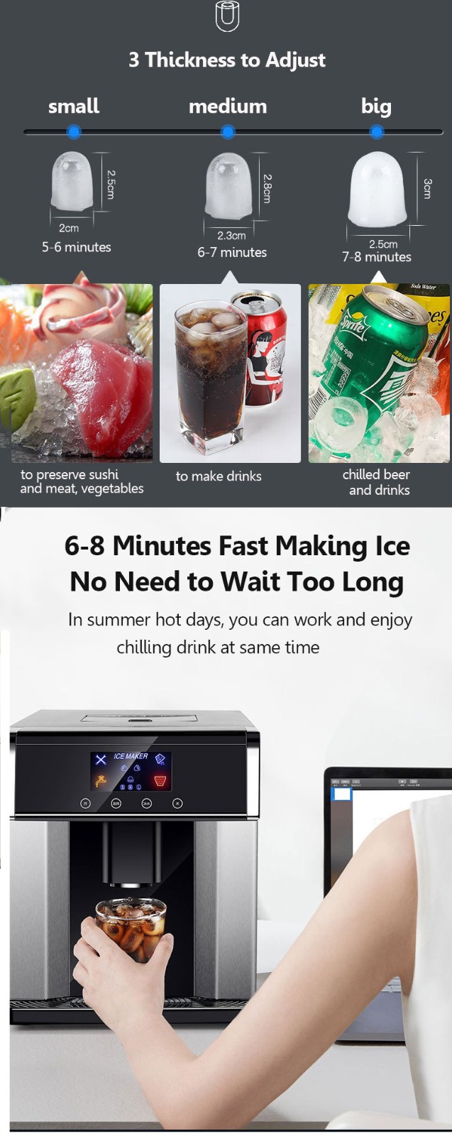 Water dispenser with ice maker MTWD-ICE03 Water dispenser with ice maker MTWD-ICE03