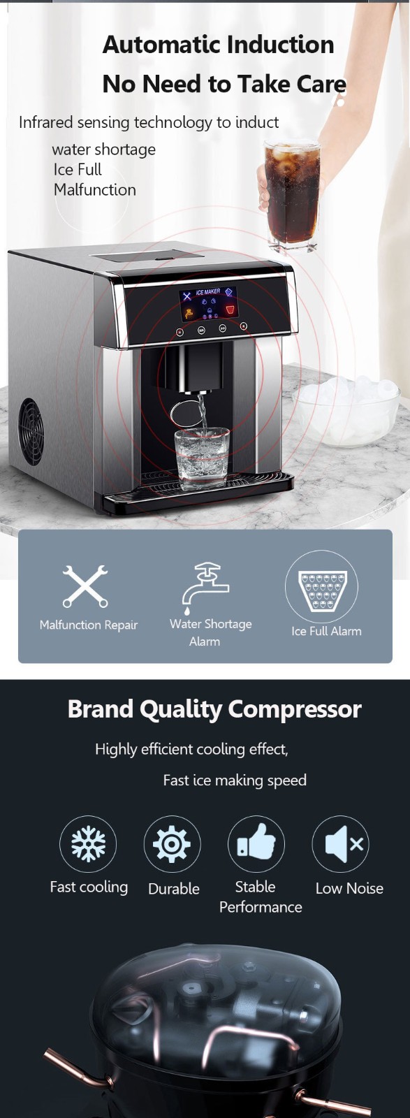 Water dispenser with ice maker MTWD-ICE03 Water dispenser with ice maker MTWD-ICE03