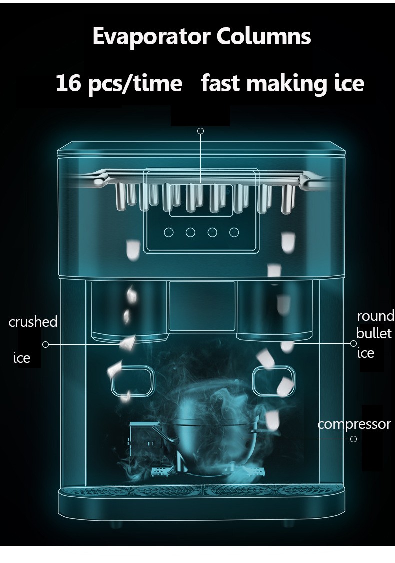 Water dispenser with ice maker ice crusher  MTWD-ICE04