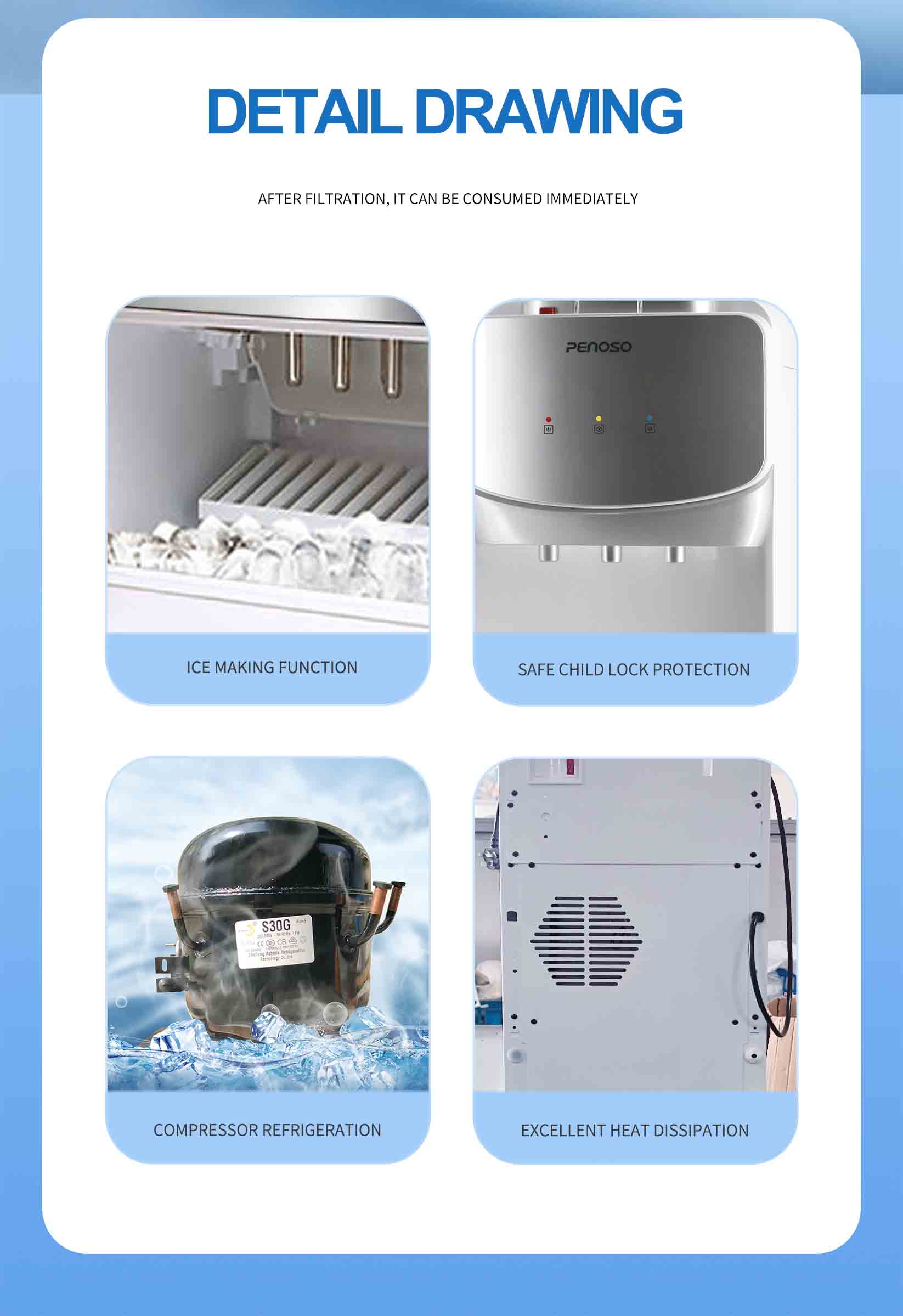 Water dispenser with ice maker MTWD-ICE06 Water dispenser with ice maker MTWD-ICE06