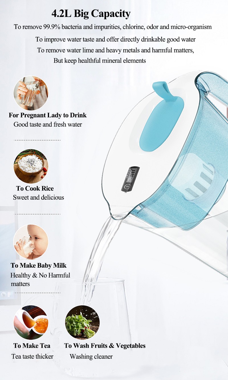 Gift star water pitcher filter soft water with UF membrane MTWP-042