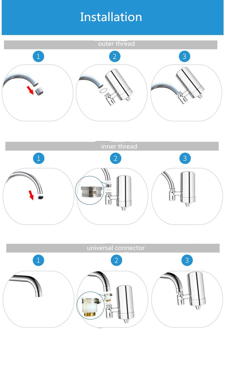 Stainless Steel Water filter on Faucet MT-FF03