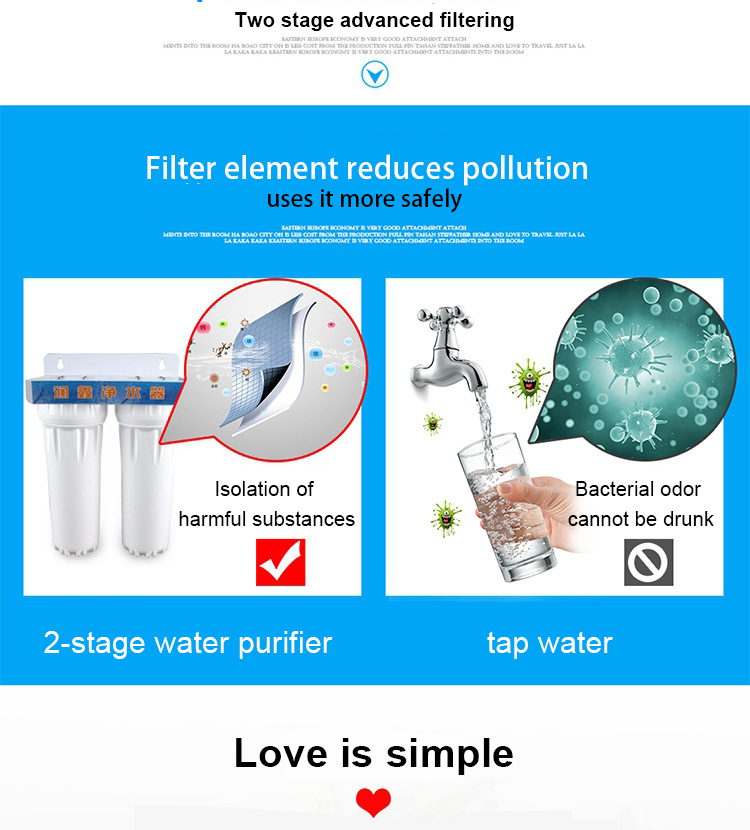 Under sink two stages simple water filter MTWP-US02A