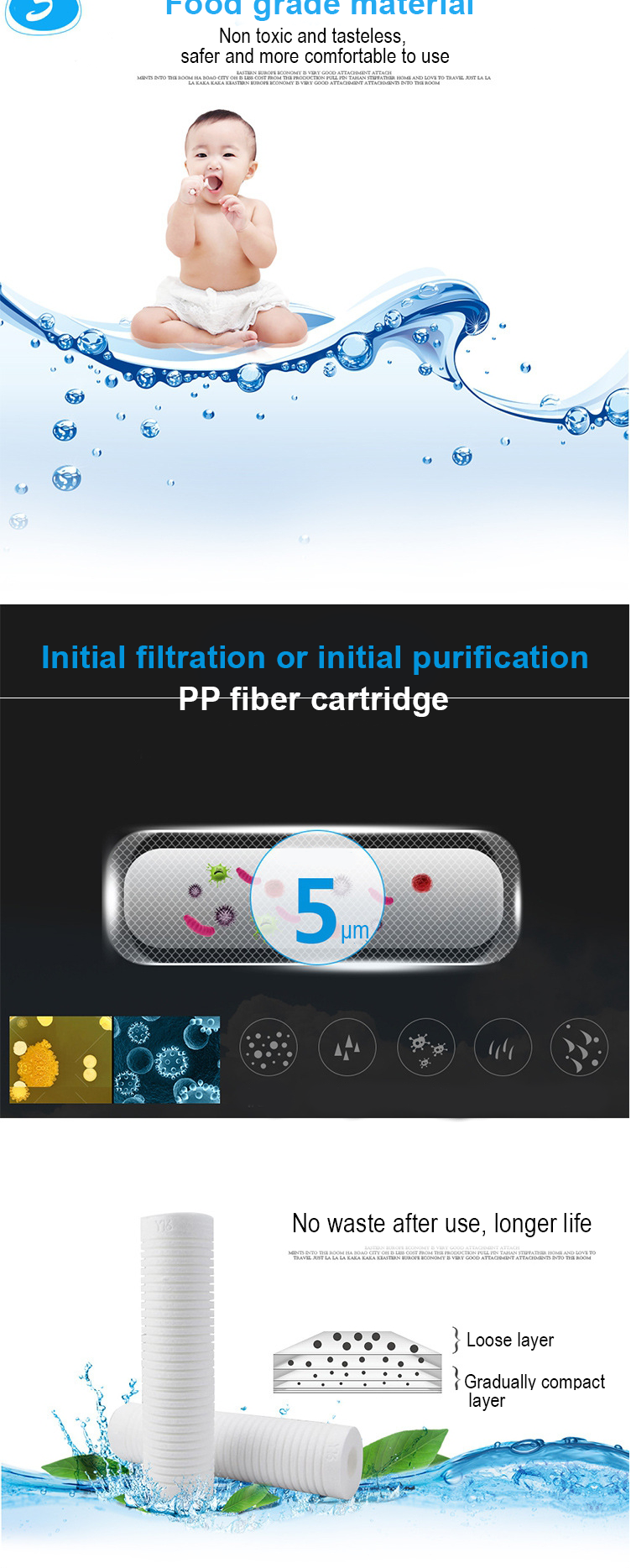 Under sink two stages simple water filter MTWP-US02A
