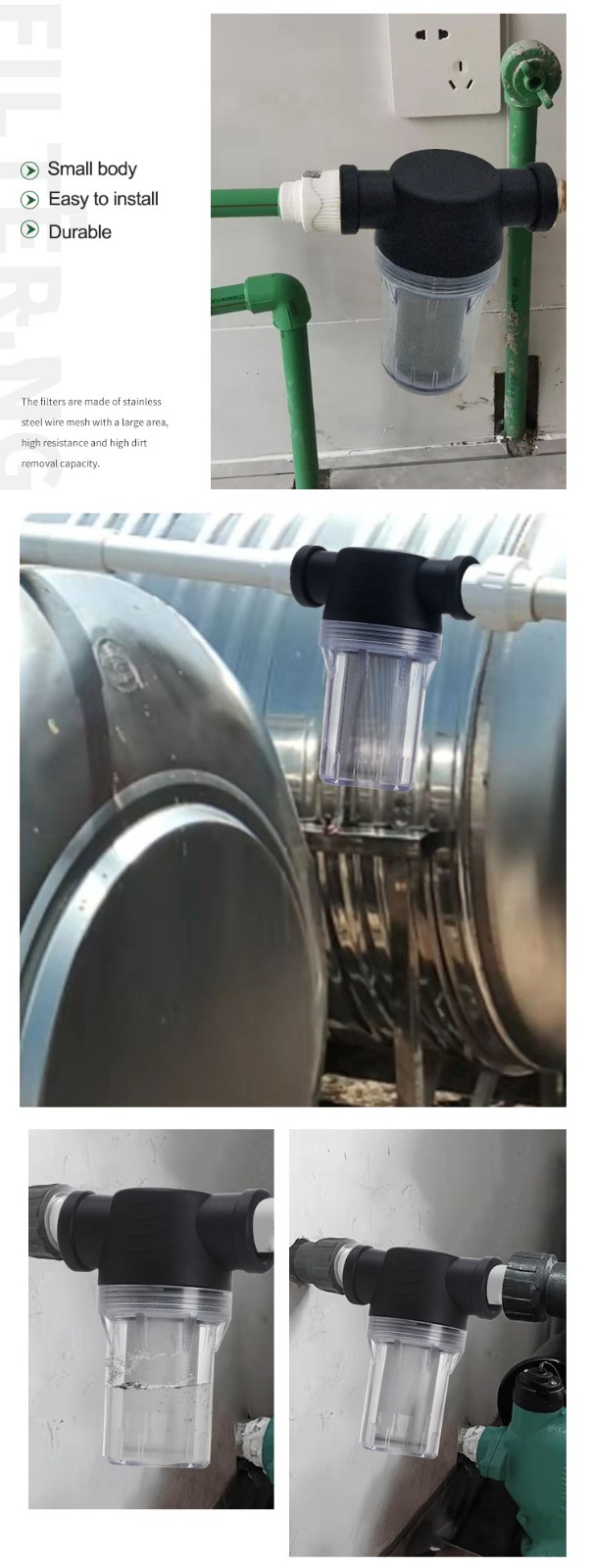 Mini pre-filter for water heater MTWP-MPF2 Mini pre-filter for water heater MTWP-MPF2