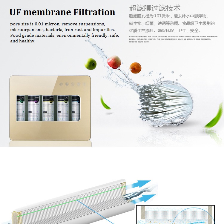 Under sink /tabletop five stages UF water filter MTWP-UF005 Under sink /tabletop five stages UF water filter MTWP-UF005