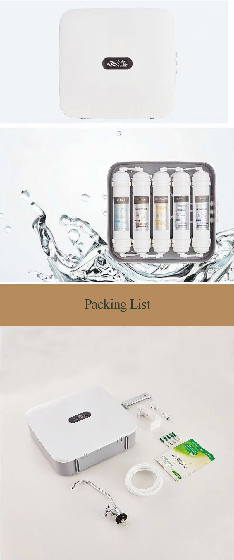 Under sink tabletop five stages UF water filter MTWP-UF005W Under sink tabletop five stages UF water filter MTWP-UF005W