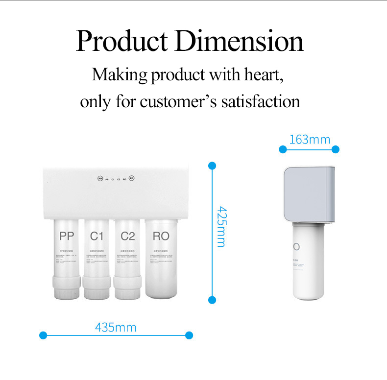 4-stage 600GPD tankless RO water purifier white  MTWP-600